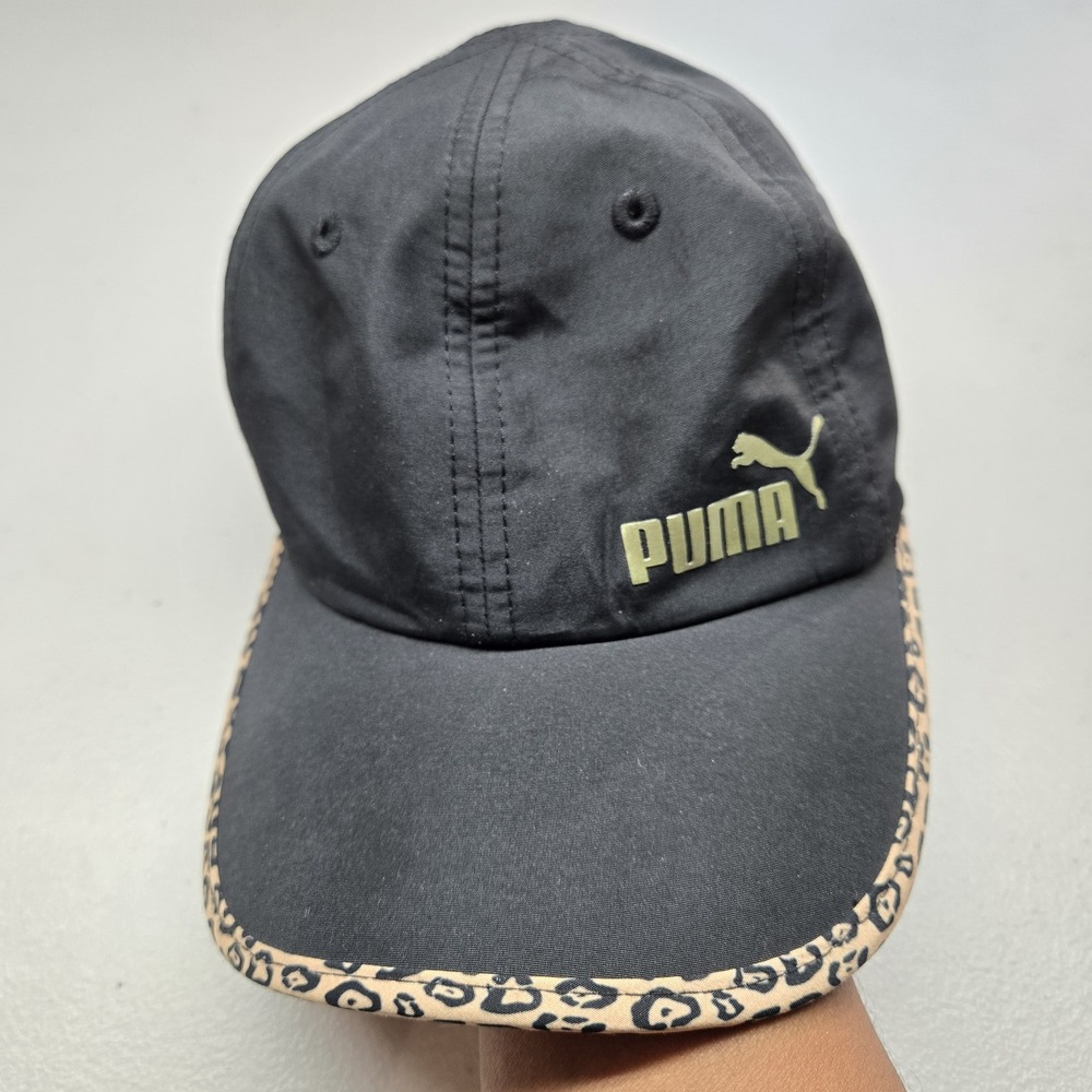Puma Women Baseball Cap ONE SIZE Black Leopard Hot Pink‎ Curved Srtrapback